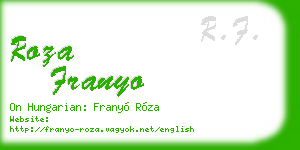 roza franyo business card